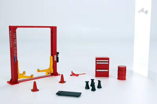 Diorama 1/64 Garage Maintenance Plastic Tools Set Die-Cast Model Car Display 12PCS Kid Toys Xmas Gifts